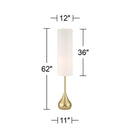 Modern Soft Gold Torchiere Floor Lamp