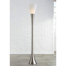 Modern Brushed Nickel Torchiere Floor Lamp